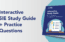 Front cover of the STC SIE study guide featuring exam practice questions and a checklist illustration