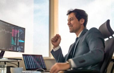 Financial professional discussing specialized finance career paths including investment banking, equity research, institutional sales and trading, operations, and securities licensing exams.